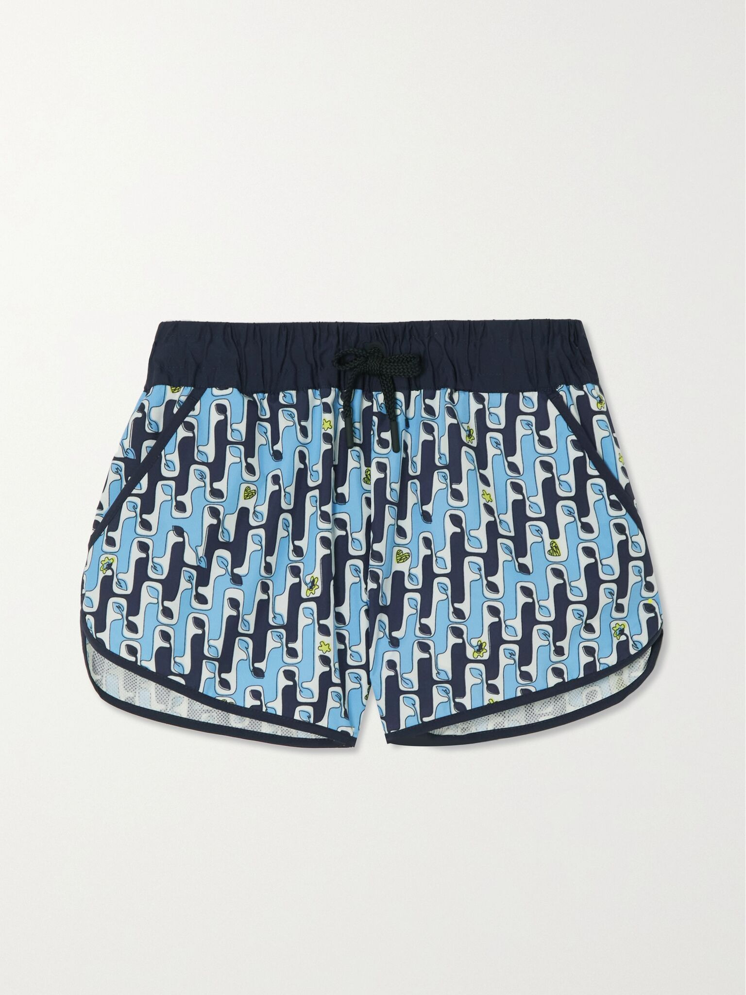 Printed shell shorts Blue - 1