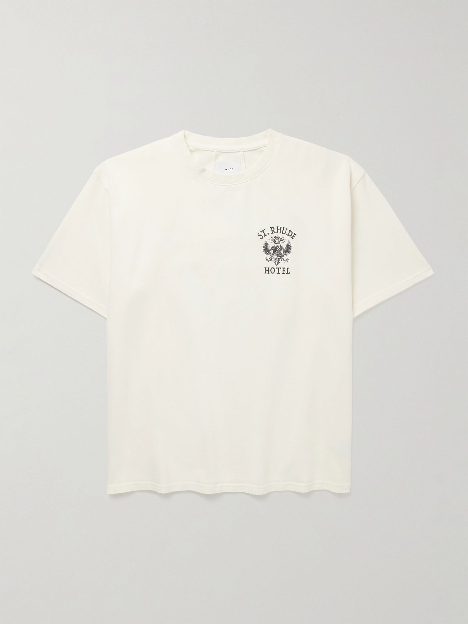 Logo-Print Cotton-Jersey T-Shirt White - 1