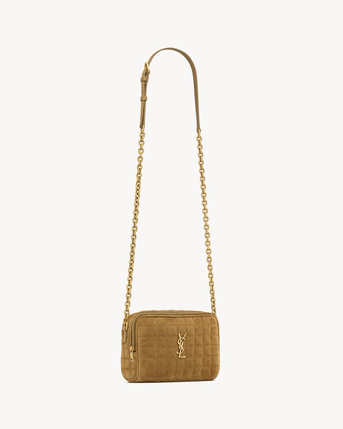 CASSANDRE MATELASSÉ CARRÉ MINI CAMERA BAG IN SUEDE - 5