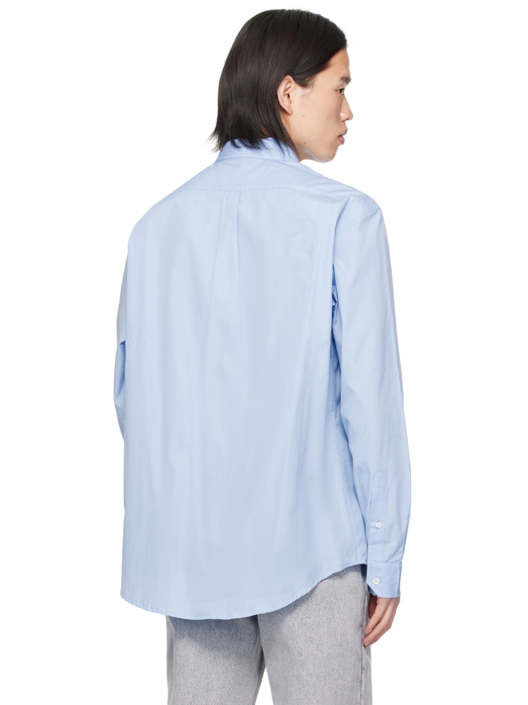 Blue Pinched Seam Shirt - 3