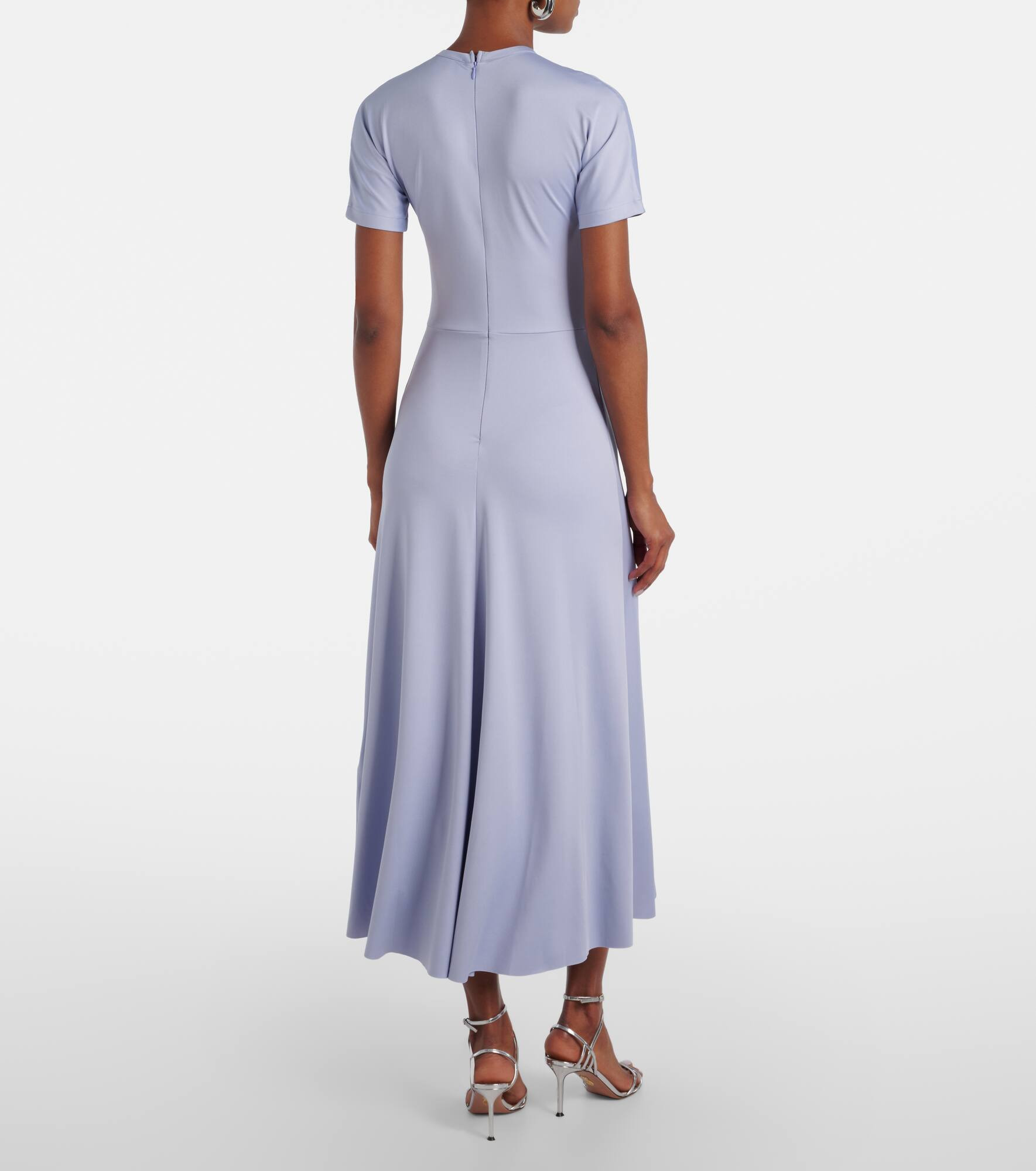 Gathered jersey midi dress - 3