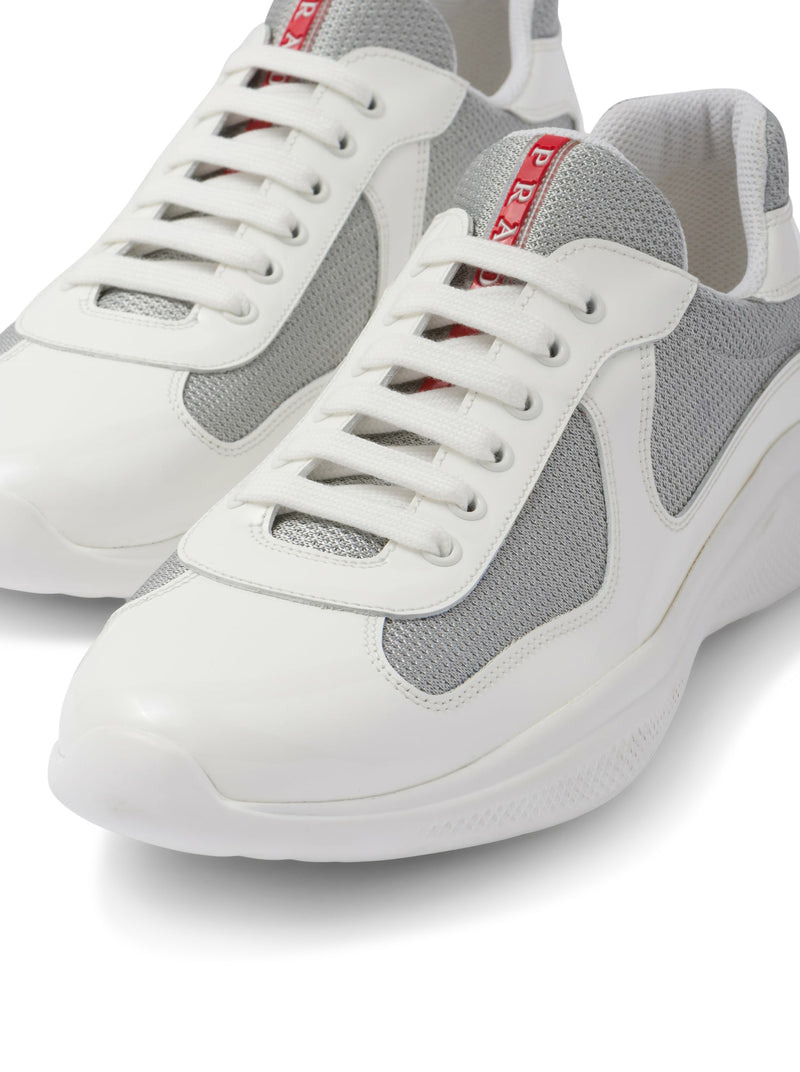 Prada Men Prada America's Cup Leather And Bike Fabric Sneakers - 5