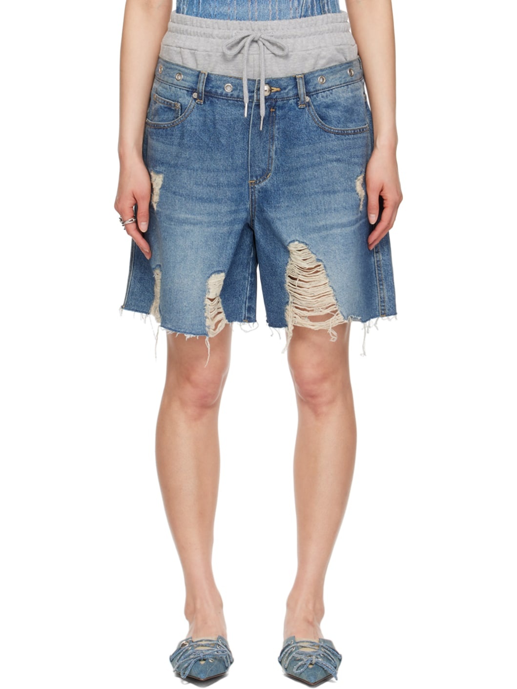 Blue Denny Denim Shorts - 1