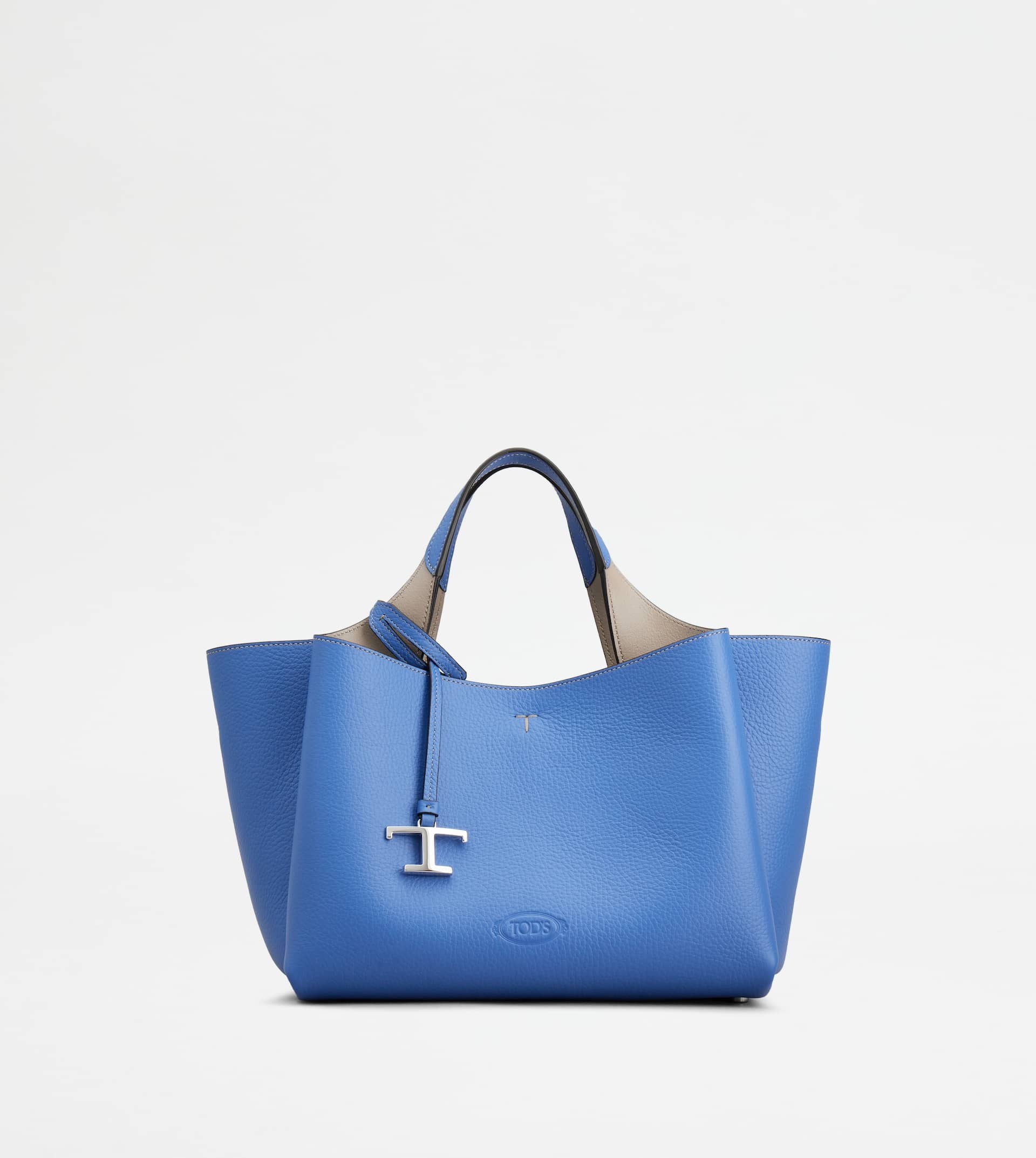 BAG IN LEATHER MINI - LIGHT BLUE, GREY - 1