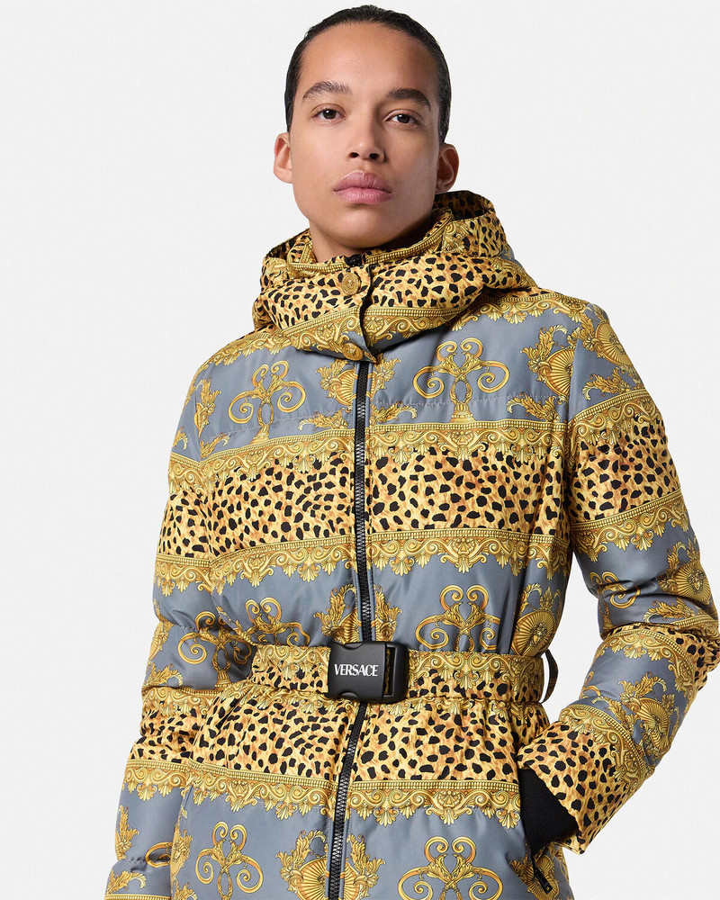 Duvet Stripes Belted Puffer Jacket 3