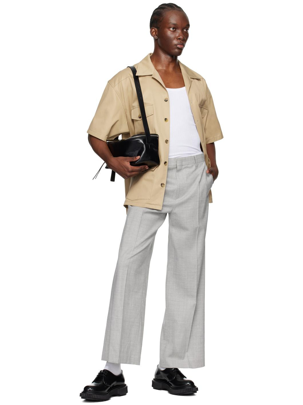 Beige Flap Pocket Shirt - 4