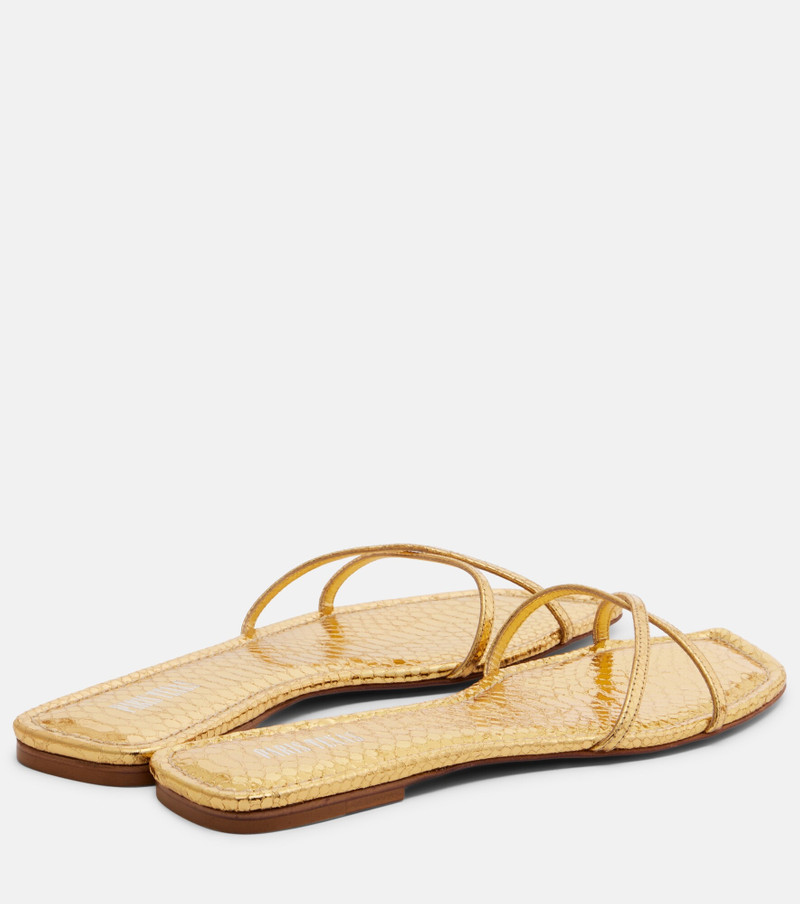 PARIS TEXAS Biarritz metallic leather sandals outlook