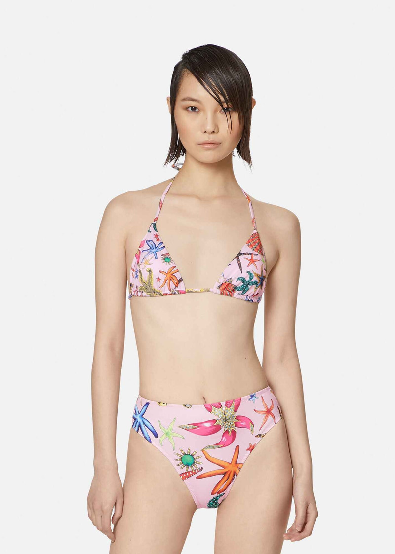 VERSACE Trésor de la Mer Print Bikini Top outlook