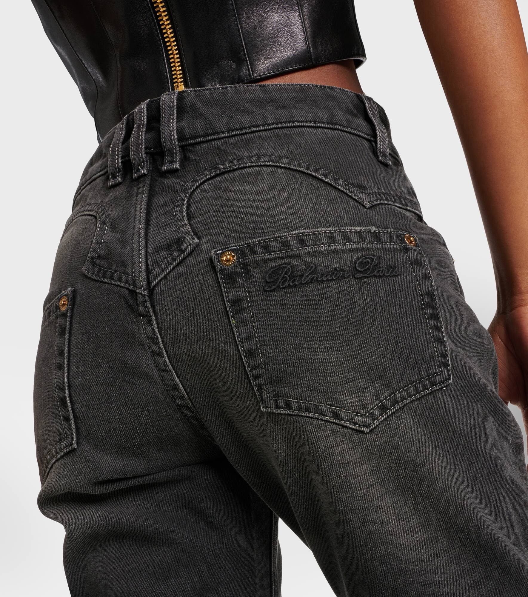 Western low-rise bootcut jeans - 5