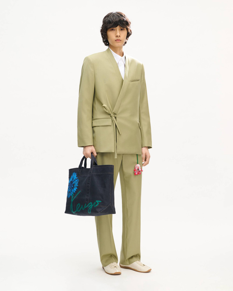 KENZO Double breasted kimono tailored jacket in virgin wool outlook