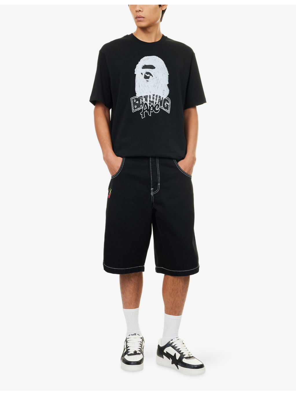 Hand Drawn Ape Brand-Print Cotton-Jersey T-Shirt - 2