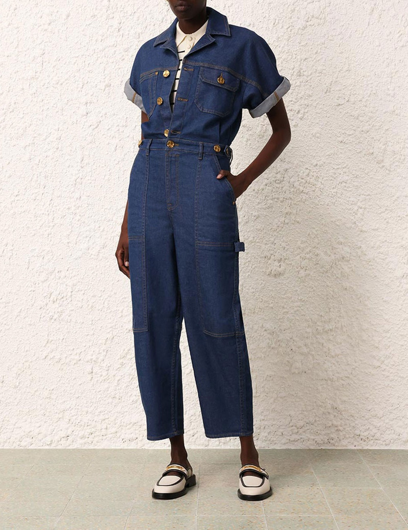 Zimmermann MATCHMAKER DENIM BOILER SUIT outlook