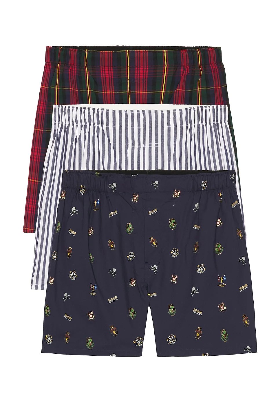 Classic Fit Cotton 3 Pack Woven Boxers - 1