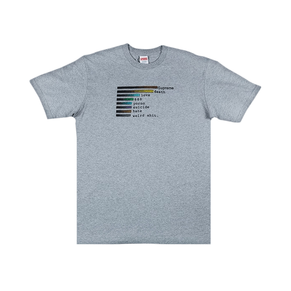 Supreme Chart T-Shirt 'Grey' - 1