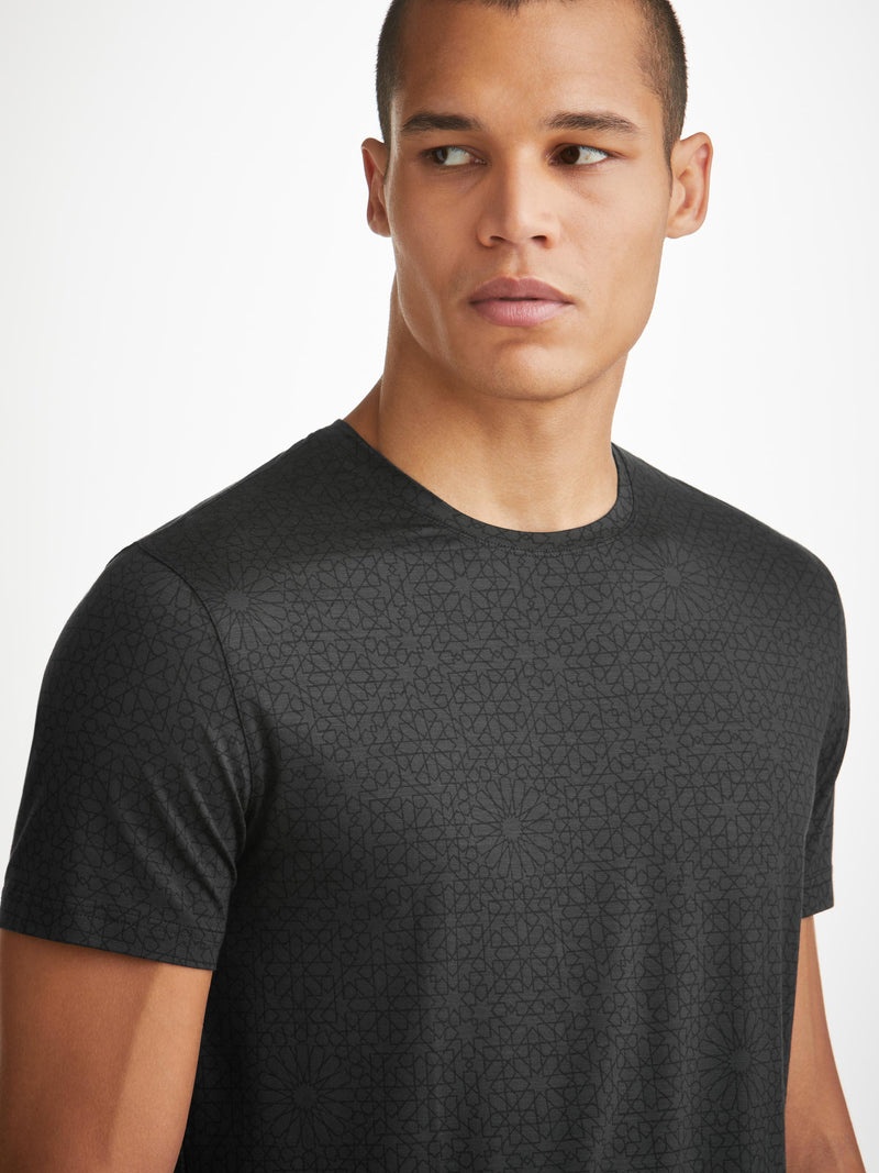 Men's T-Shirt London 12 Micro Modal Black - 2