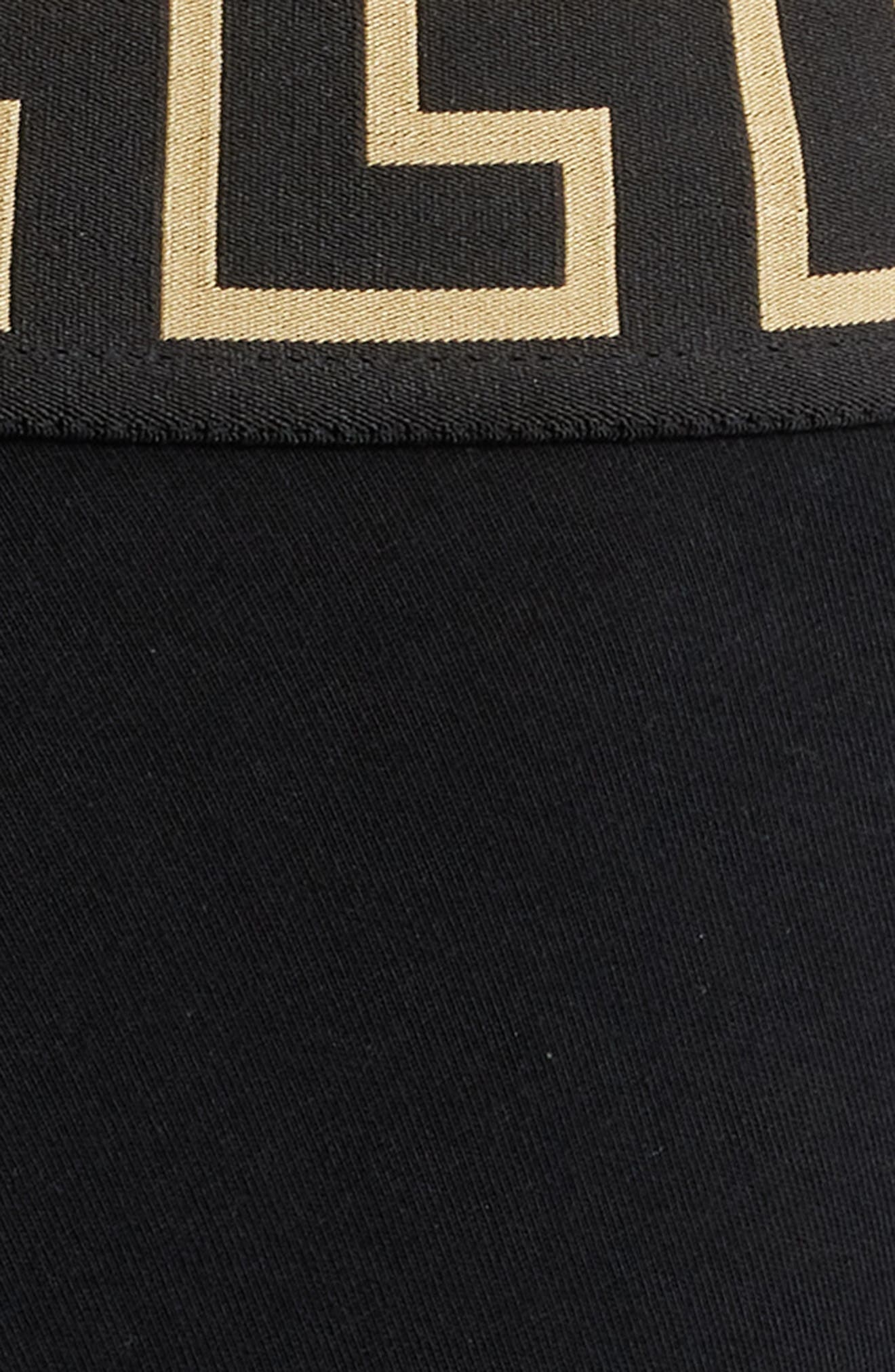 Versace 2-Pack Greca Border Stretch Cotton Boxer Briefs in Black Gold Greek Key at Nordstrom - 4