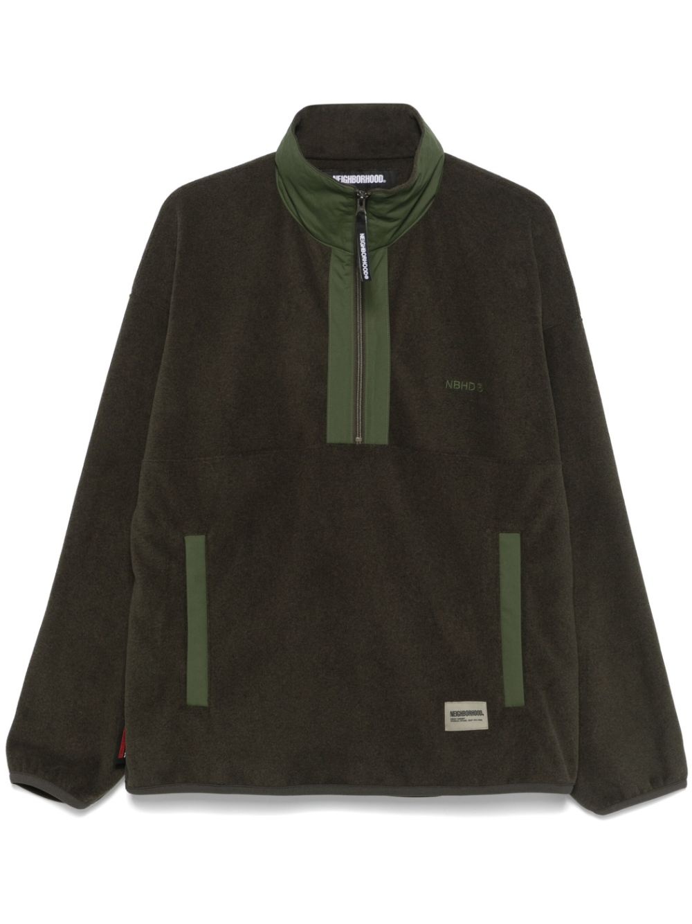 fleece half-zip sweatshirt - 1