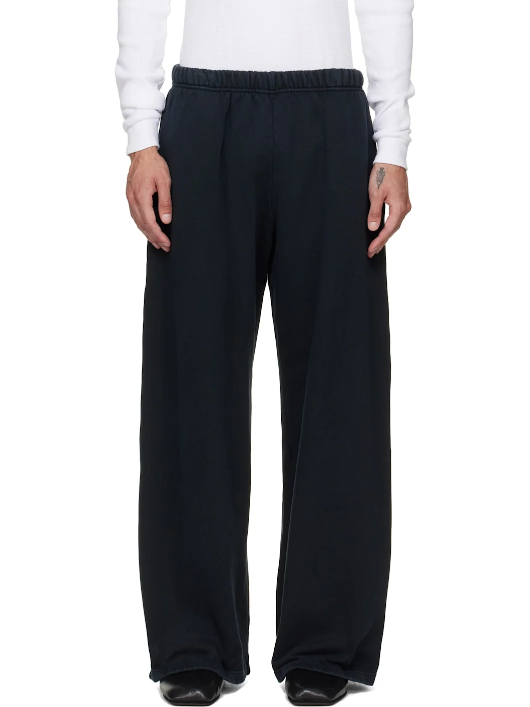 Black Heavyweight Party Sweatpants - 1