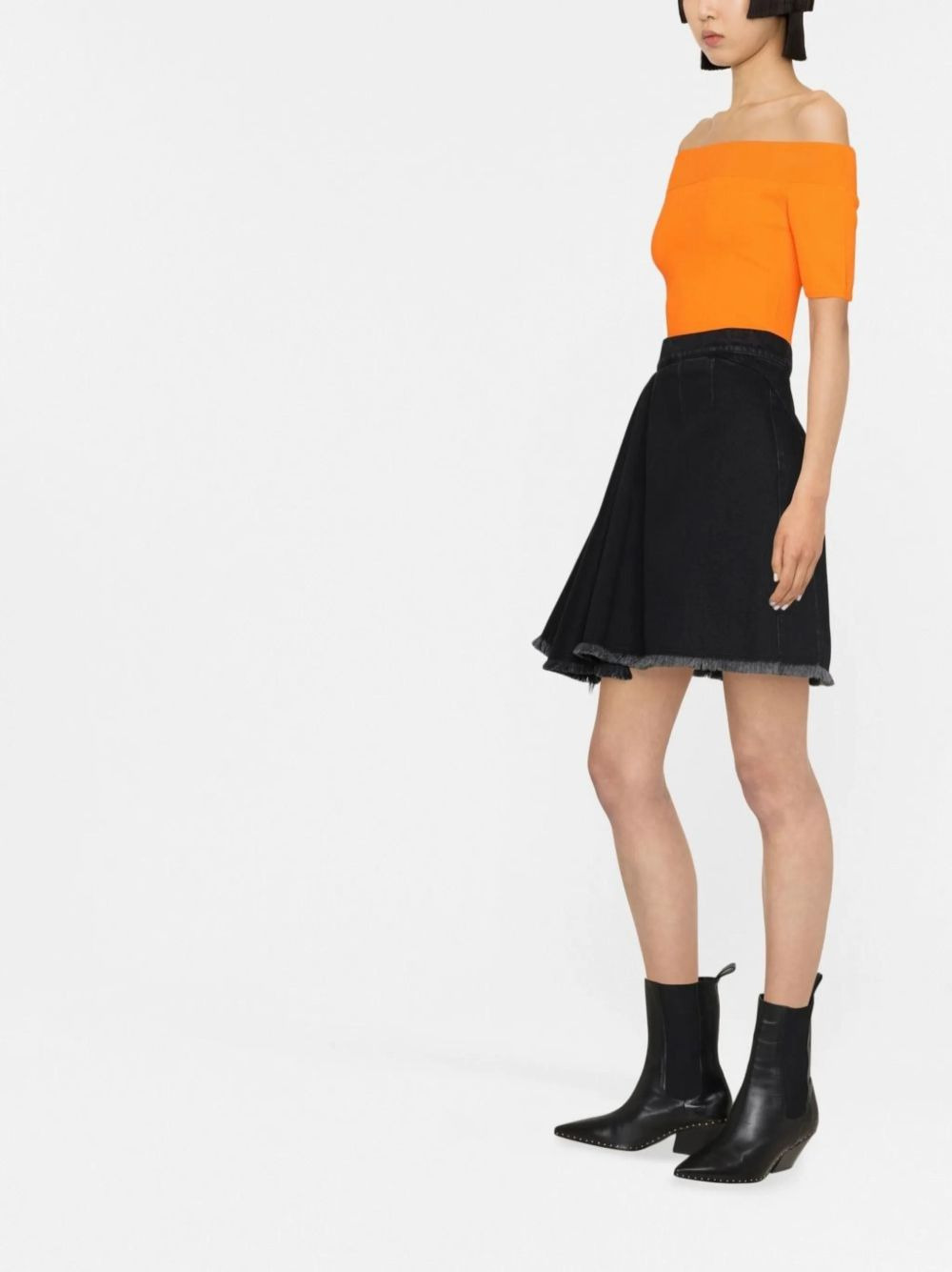 high-waisted A-line skirt - 3