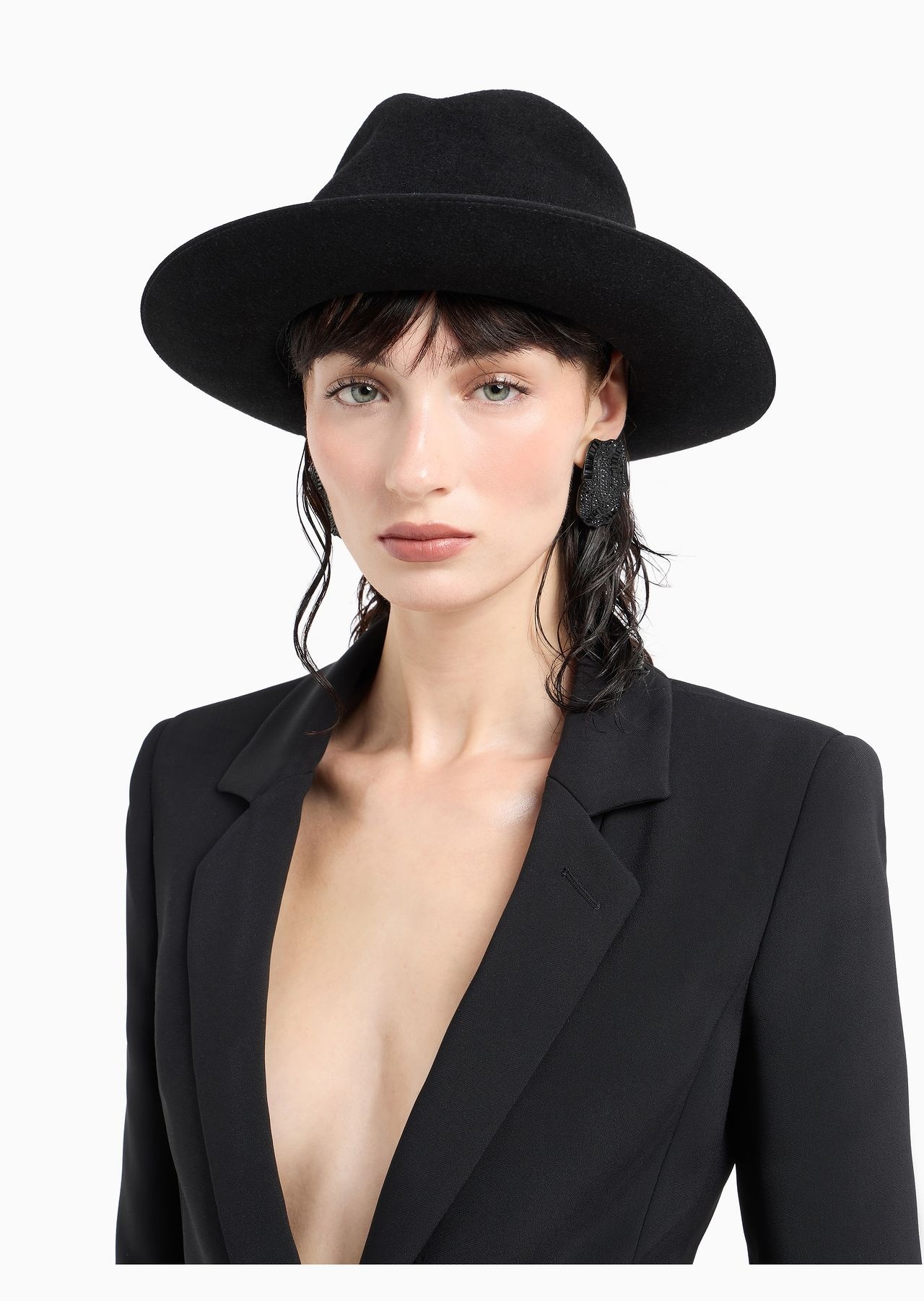 Rabbit fur hat with velvet detail - 3