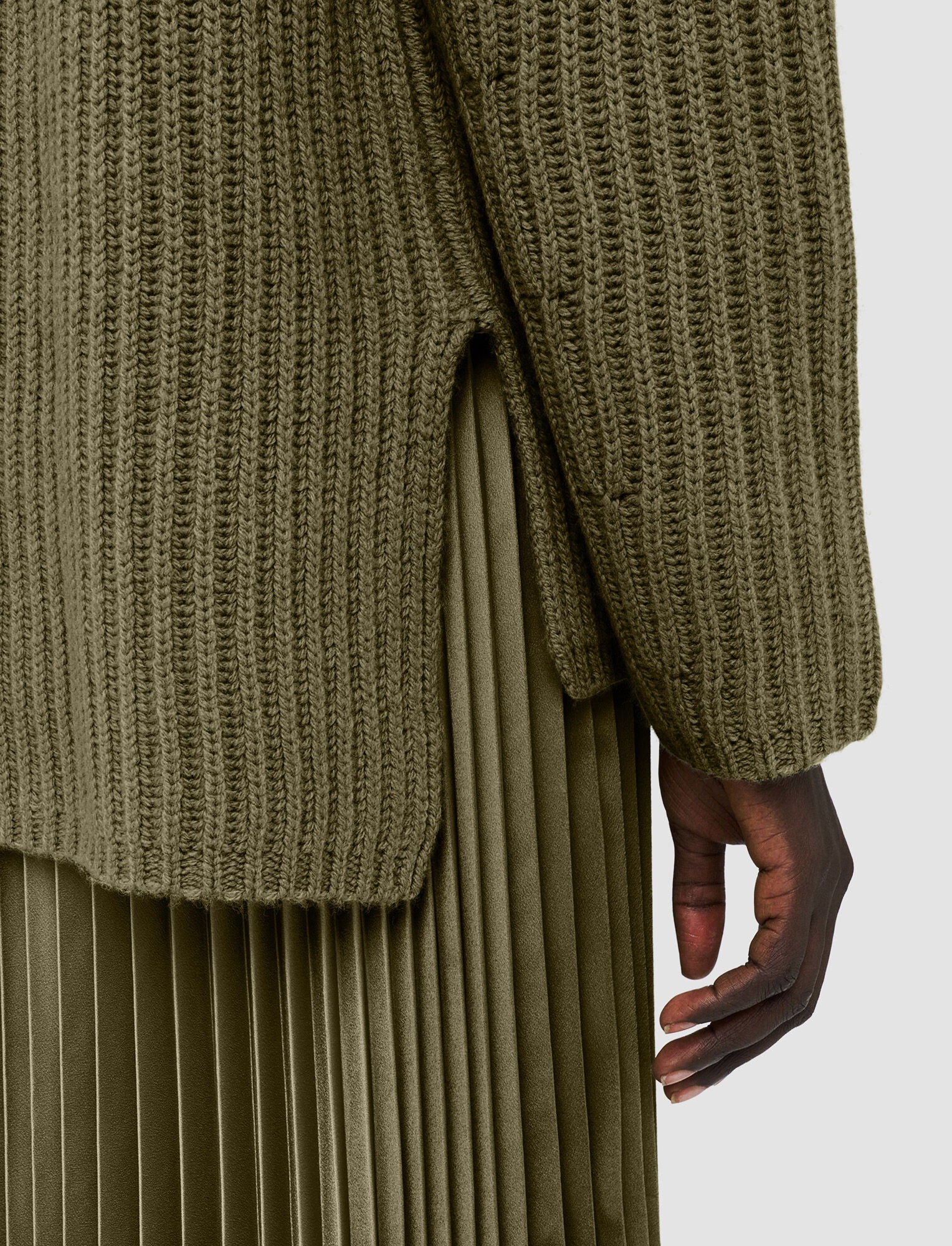 Cardigan Stitch High Neck Jumper - 5