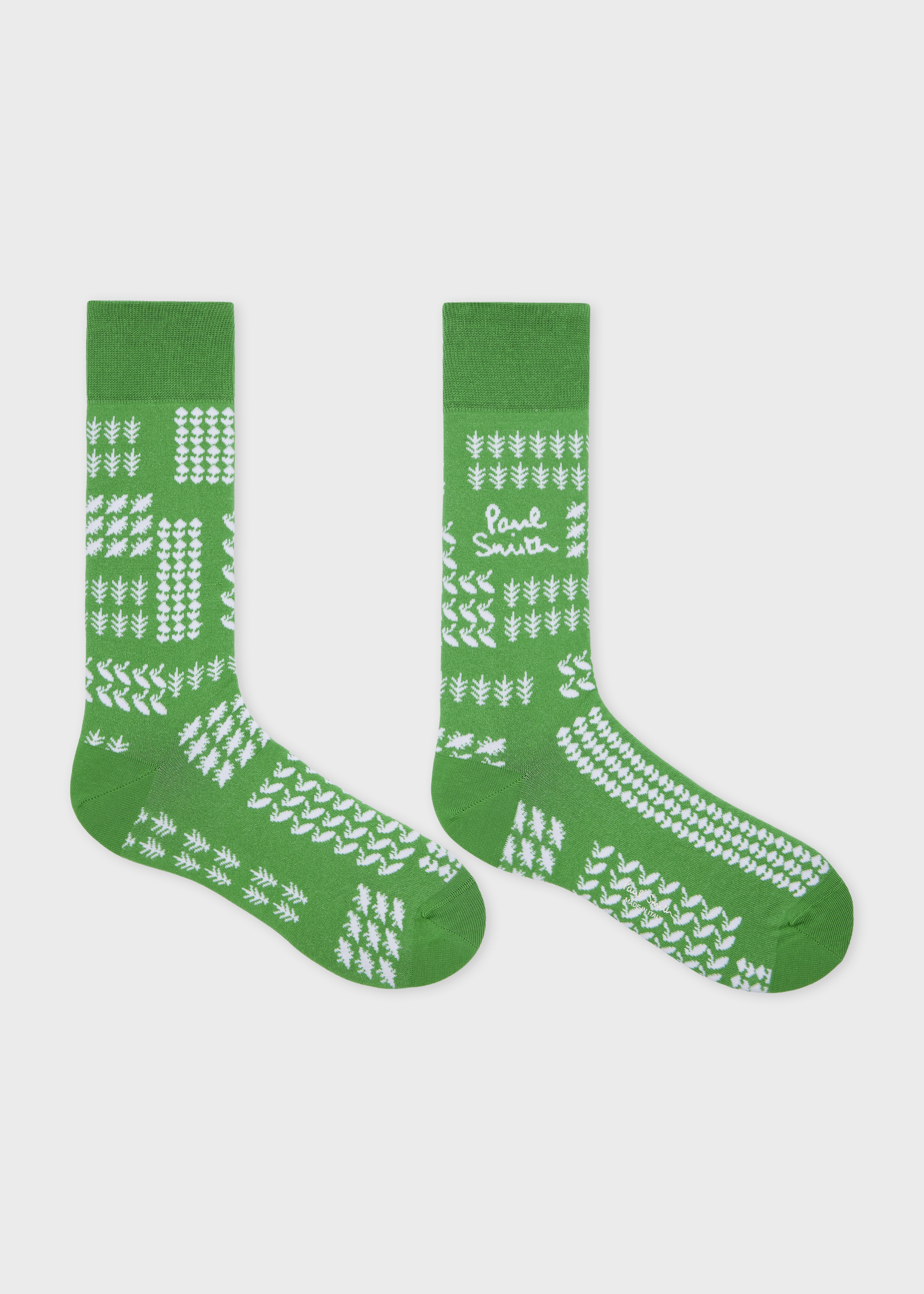 Green Contrast 'Bandana' Socks - 2