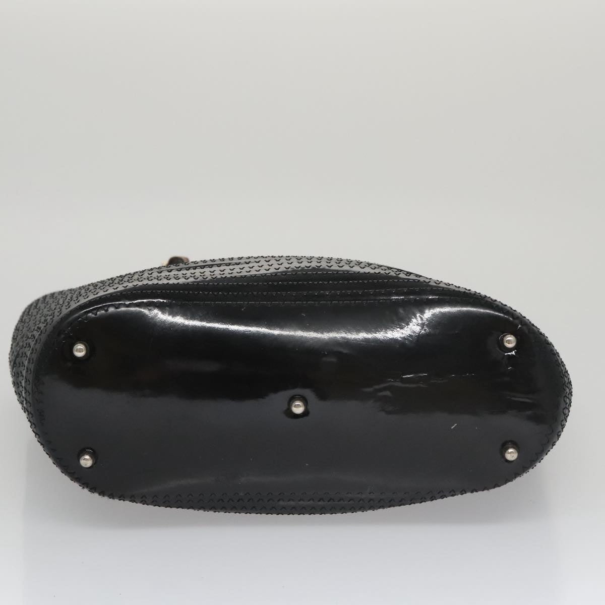 GUCCI Bamboo Hand Bag Enamel Black 002 1817 002 1817 - 9