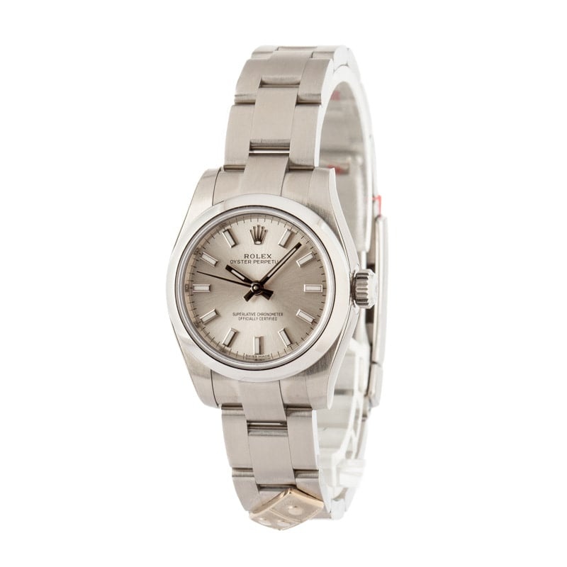 Ladies Rolex Oyster Perpetual Ref 176200 Silver Dial - 2