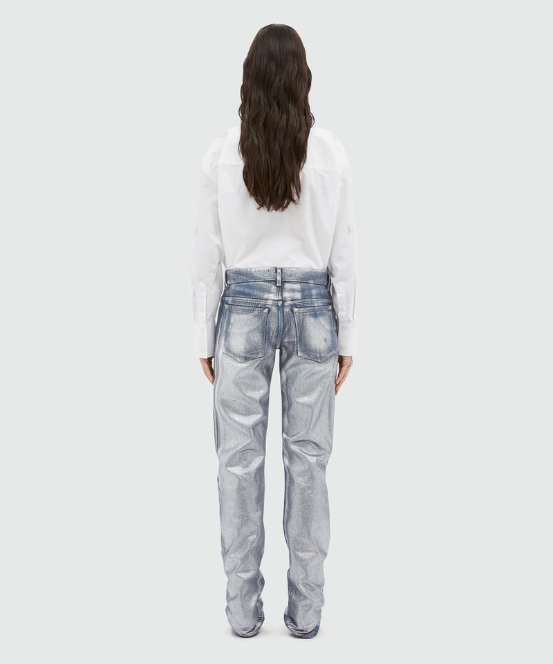 Metallic demin pants 3