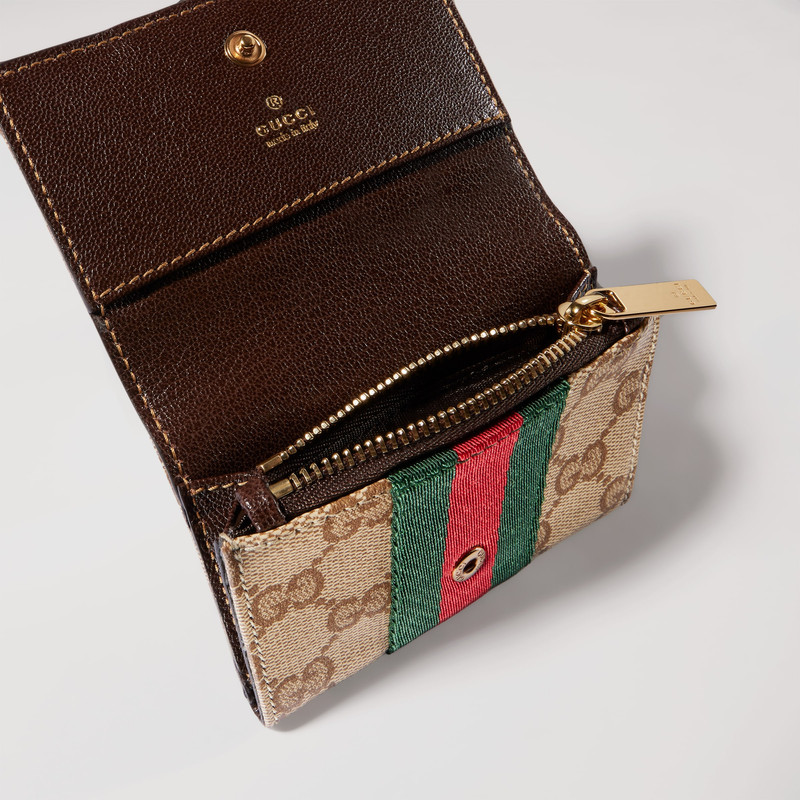 GUCCI Bi-fold card case with Web outlook