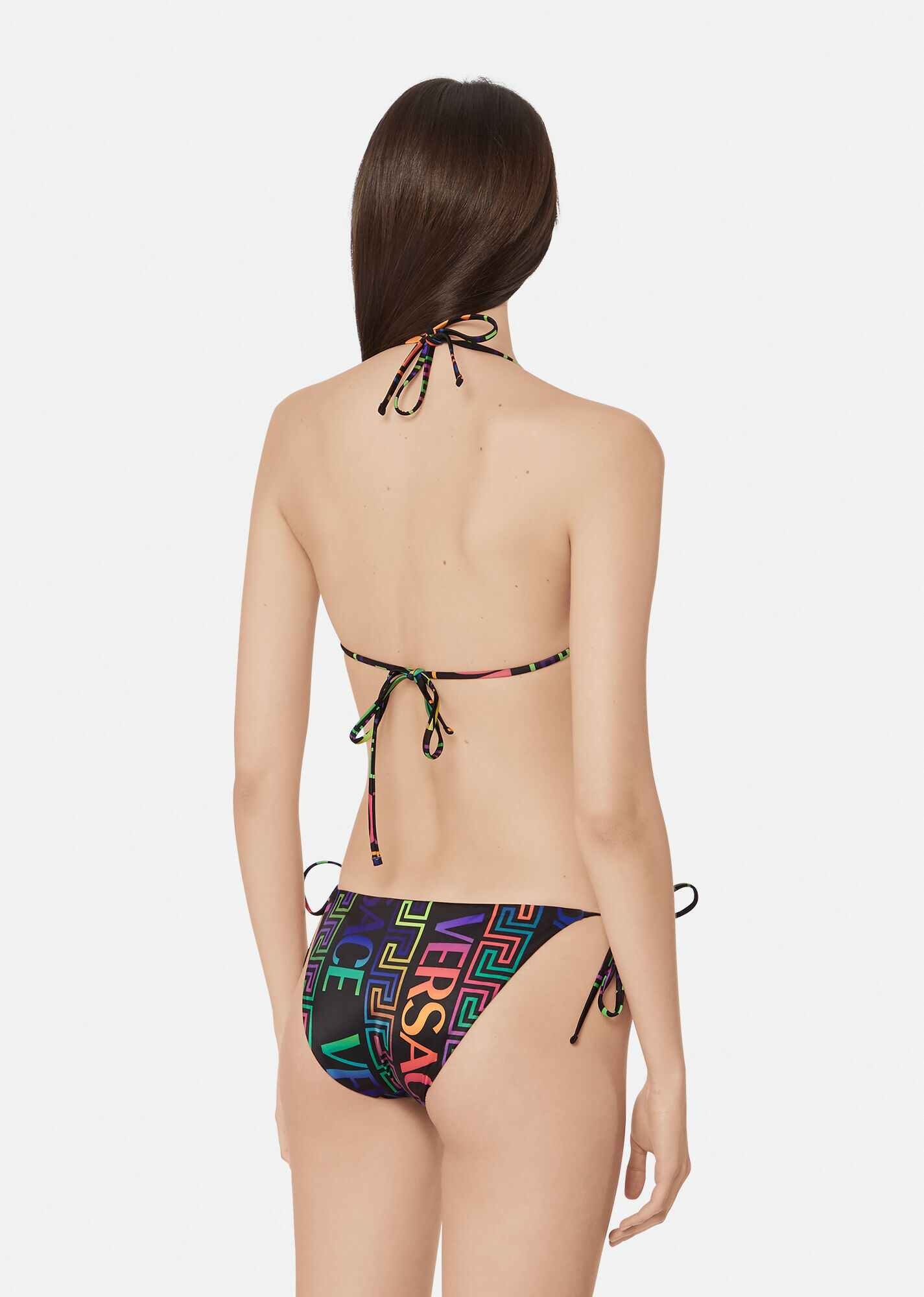 Greca Neon Print Bikini Top - 3