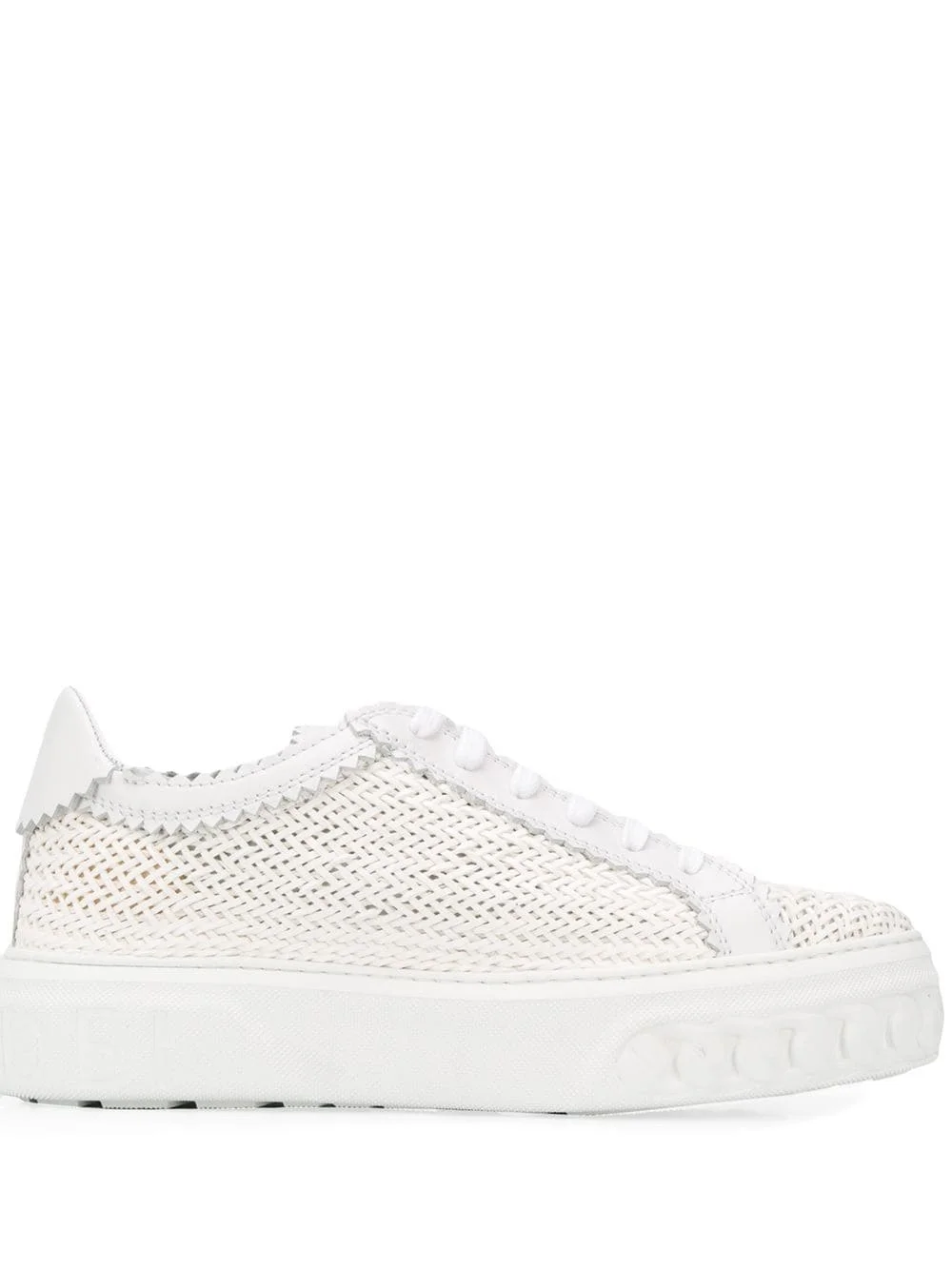 woven low-top sneakers - 1