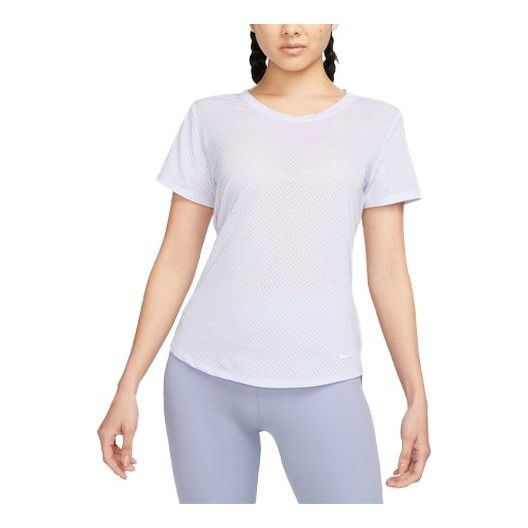 (WMNS) Nike Dri-FIT One Breathe Short-Sleeve Top 'Purple' DX0132-536 - 1