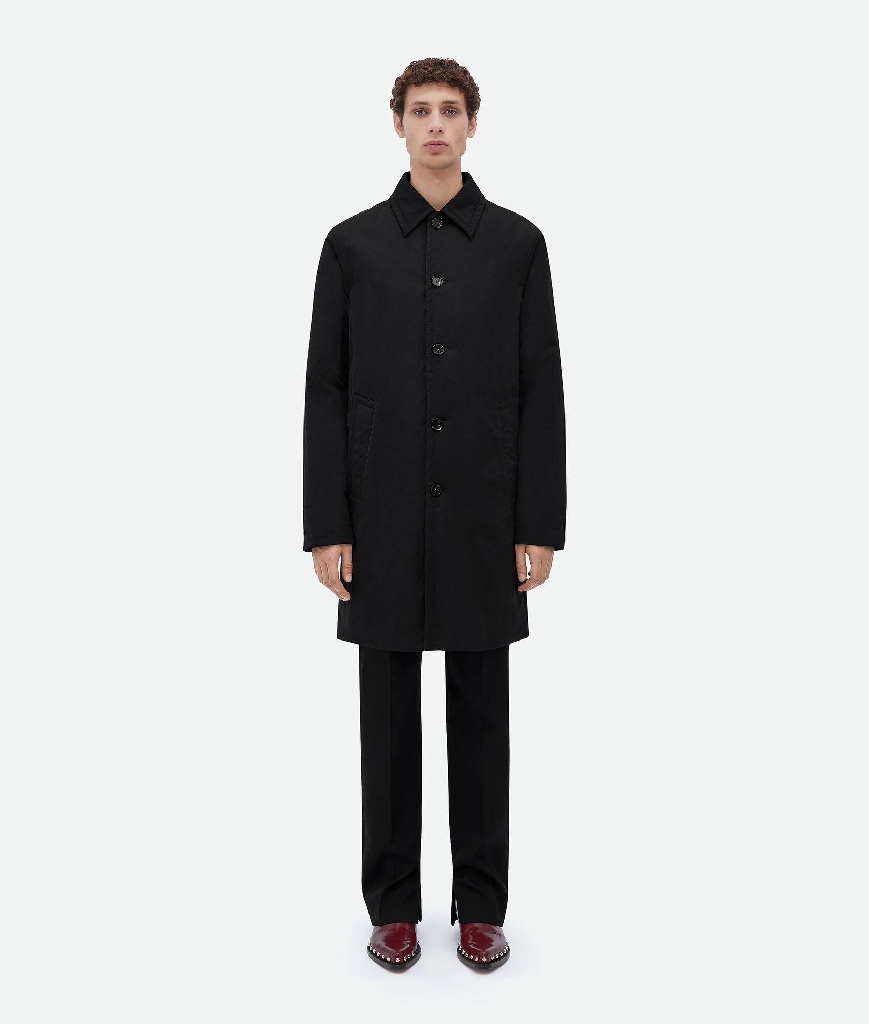 padded nylon coat - 1