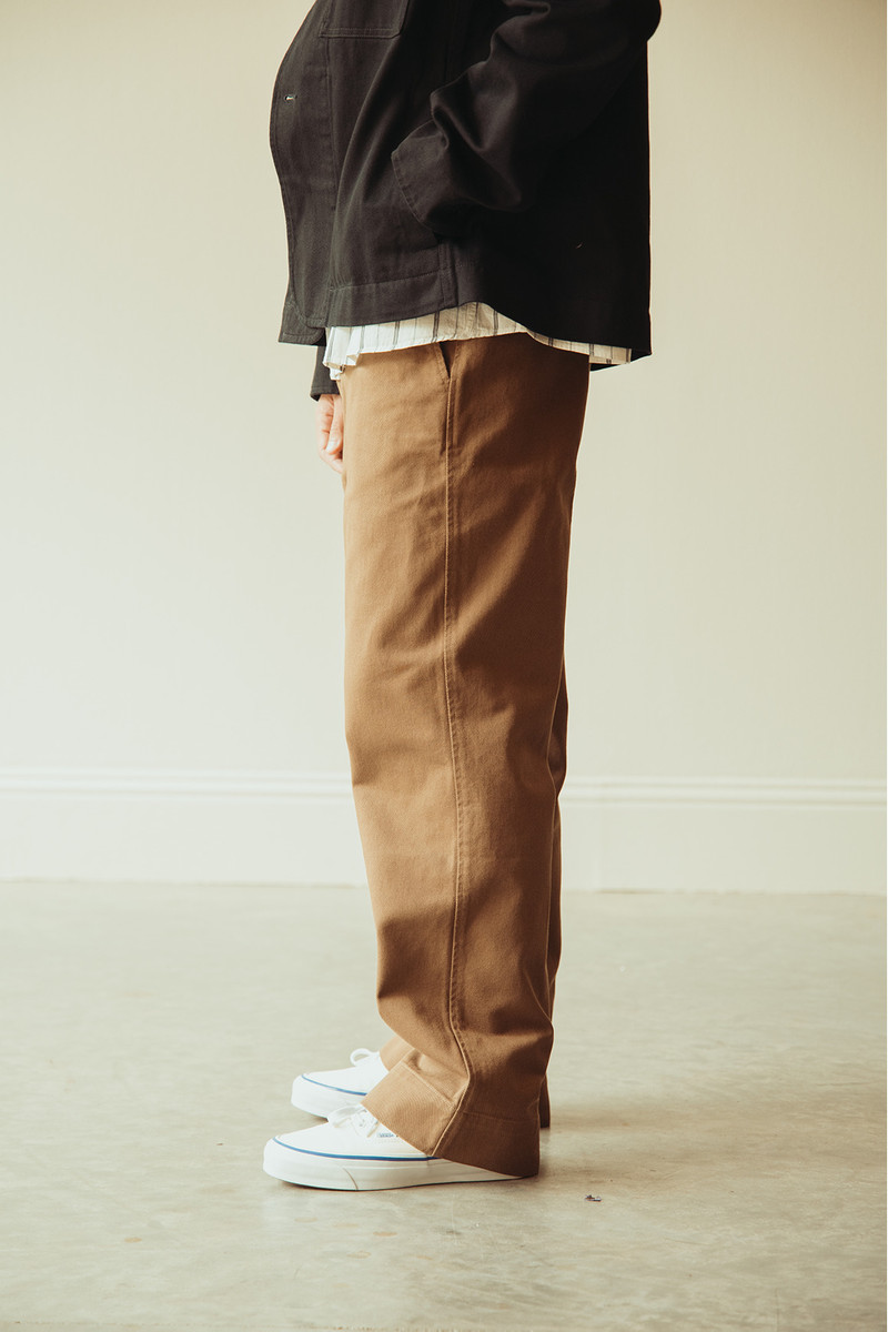 MHL Simple Trousers - Tobacco Raised Cotton Drill 3