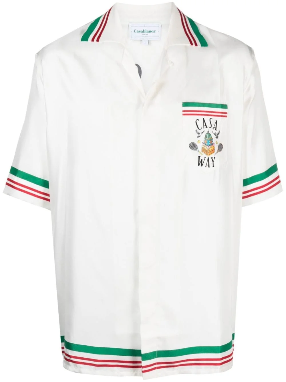 Tennis Club Icon striped silk shirt - 1