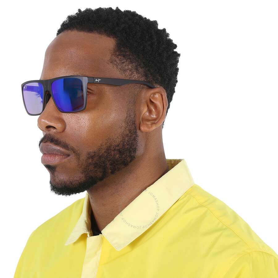 Maui Jim Maui Jim Honokalani Blue Hawaii Rectangular Men's Maui Jim Maui Jim Honokalani Blue Hawaii Rectangular Men's