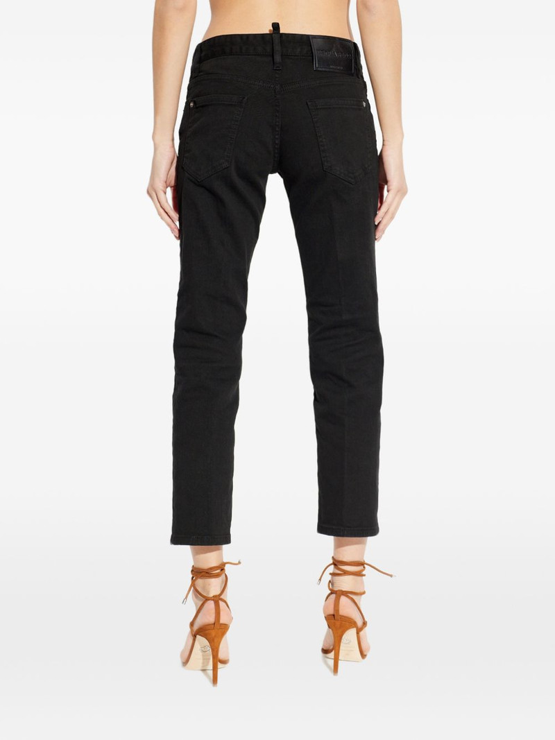 Teddy silver-tone button jeans 4