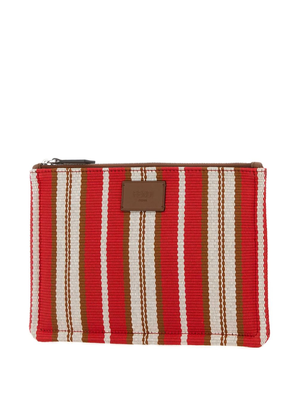 small striped canvas clutch - 3