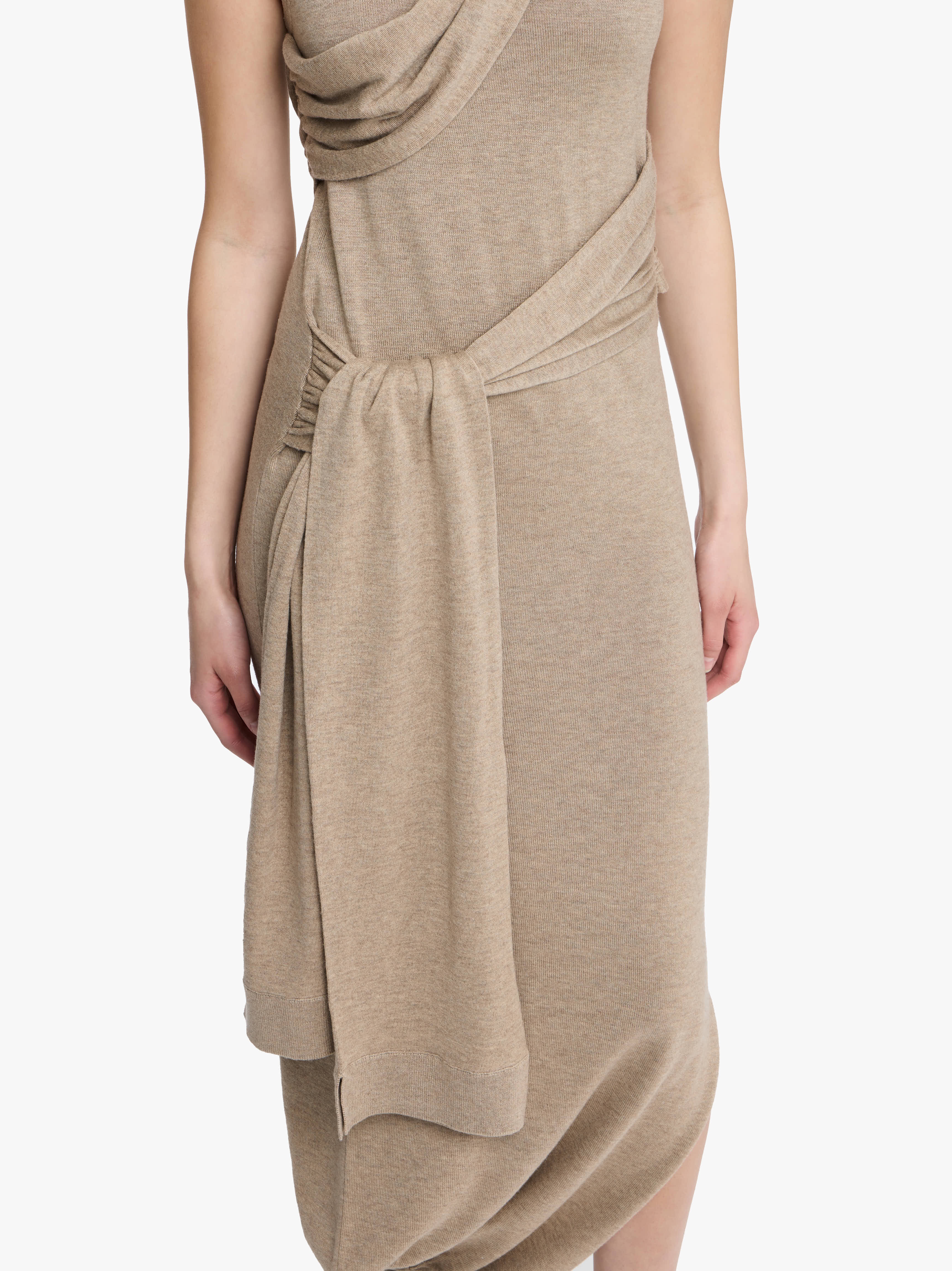 TIE DETAIL SLEEVELESS DRESS - 4