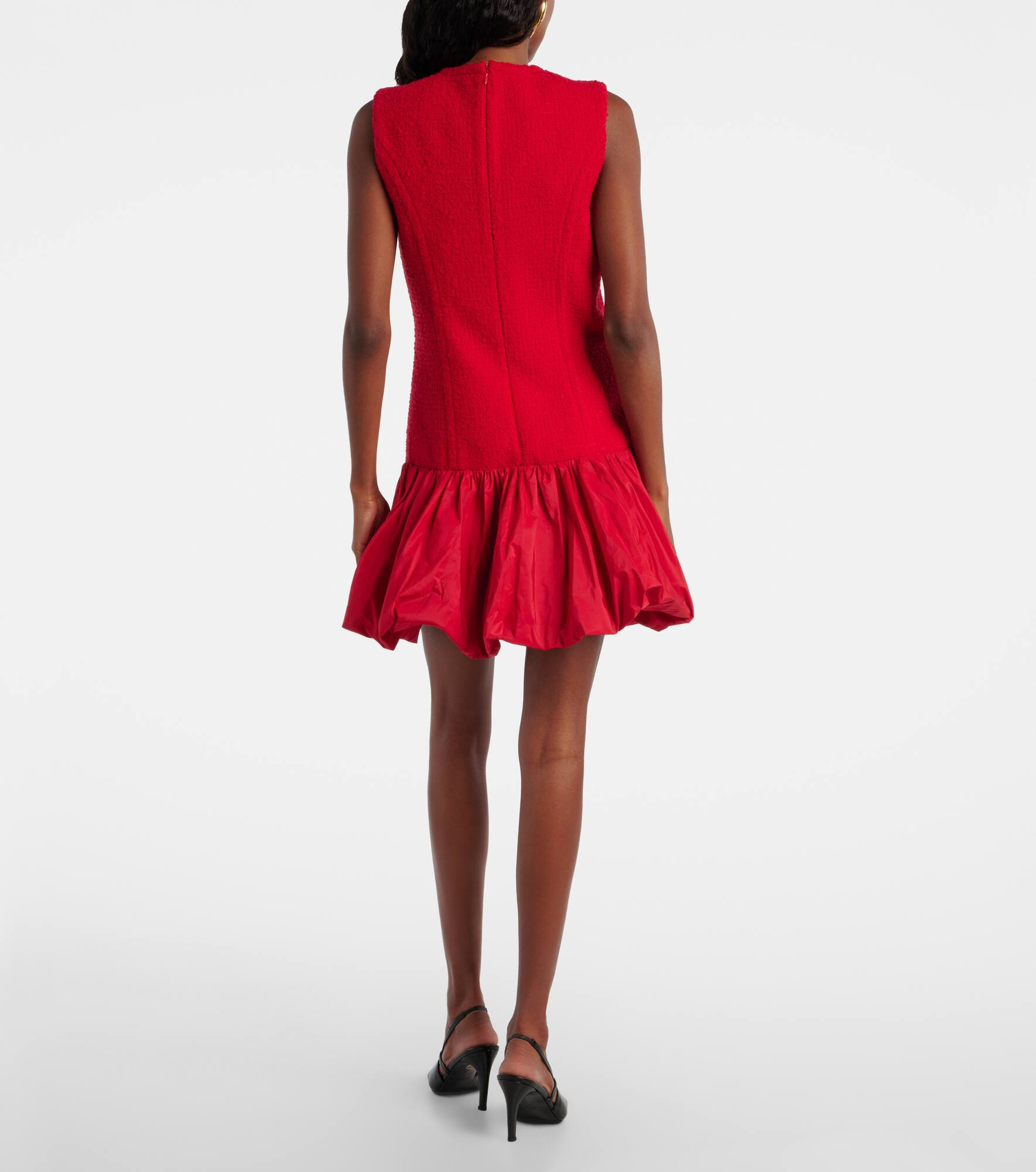 Tweed and faille minidress - 3