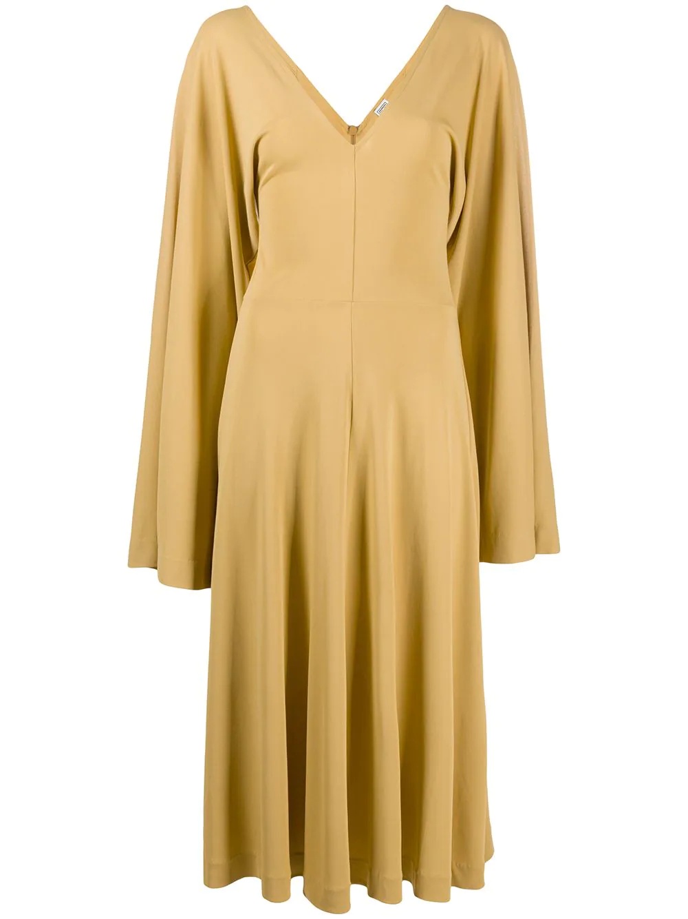 long-sleeve flared dress - 1