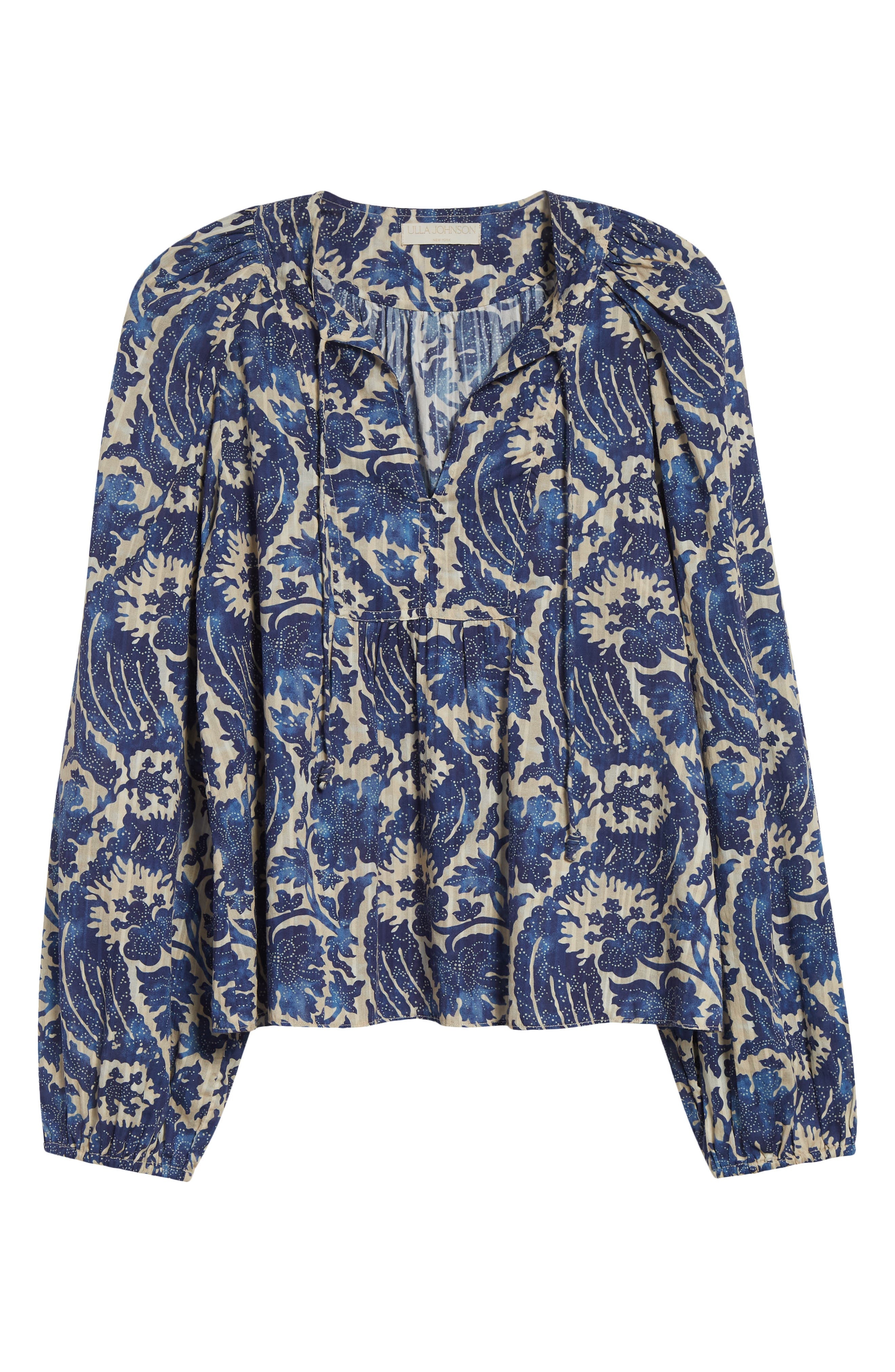Ulla Johnson Brea Floral Top in Ocean at Nordstrom - 5