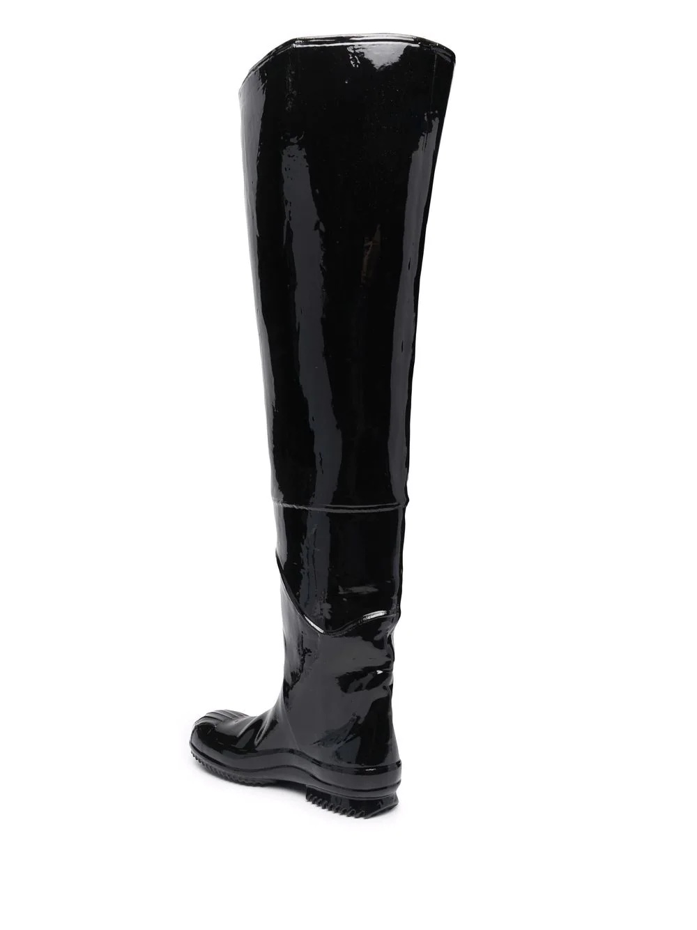 glossy knee-length boots - 3