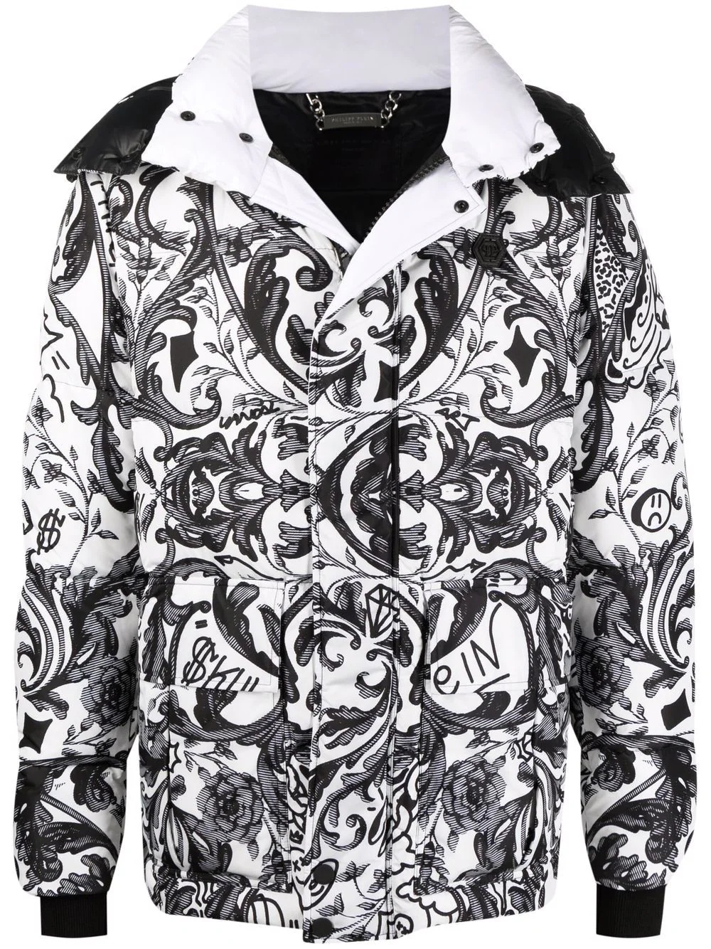 New Baroque-print down coat - 1