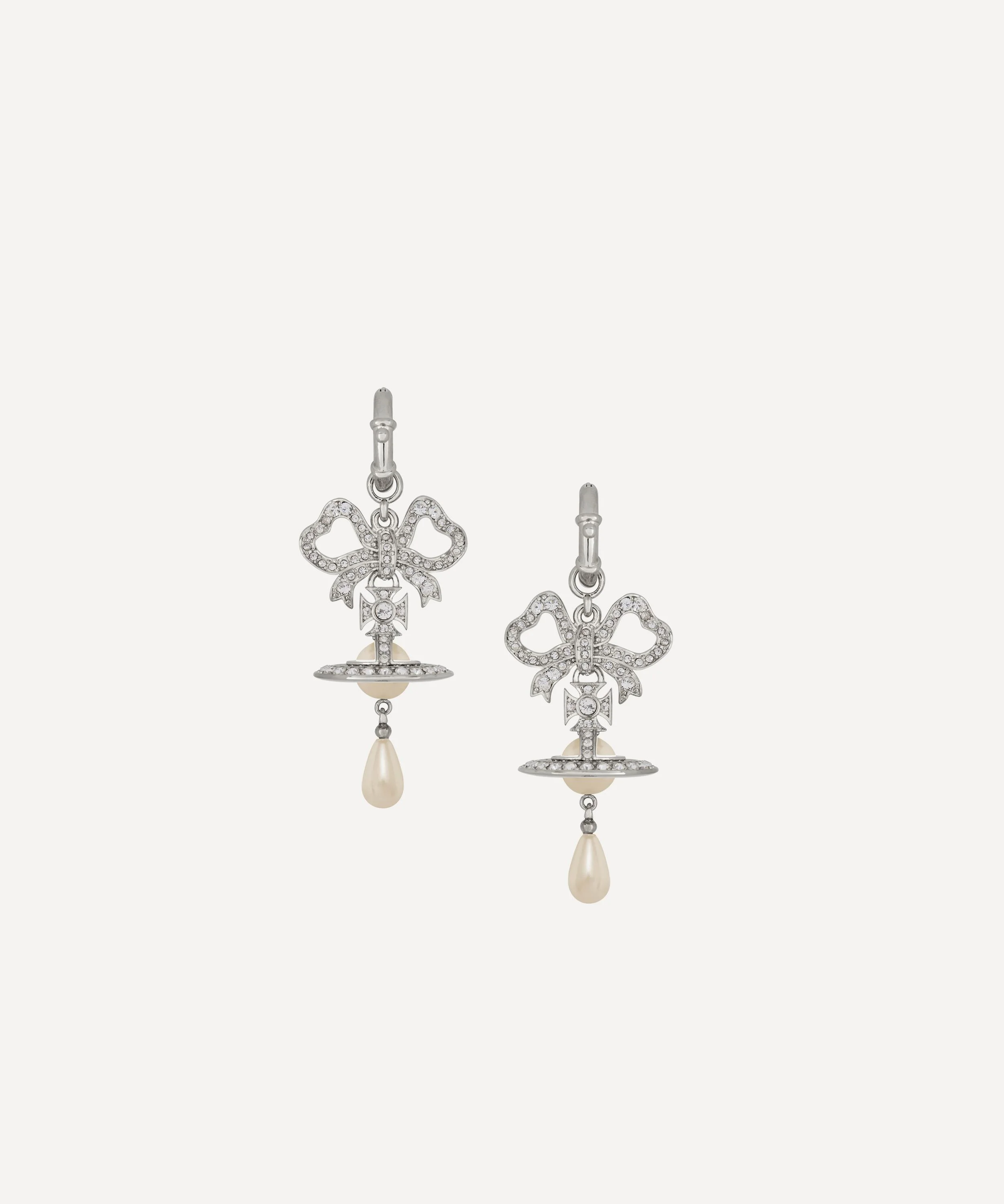 Silver-Tone Rigoberta Pearl Earrings - 1