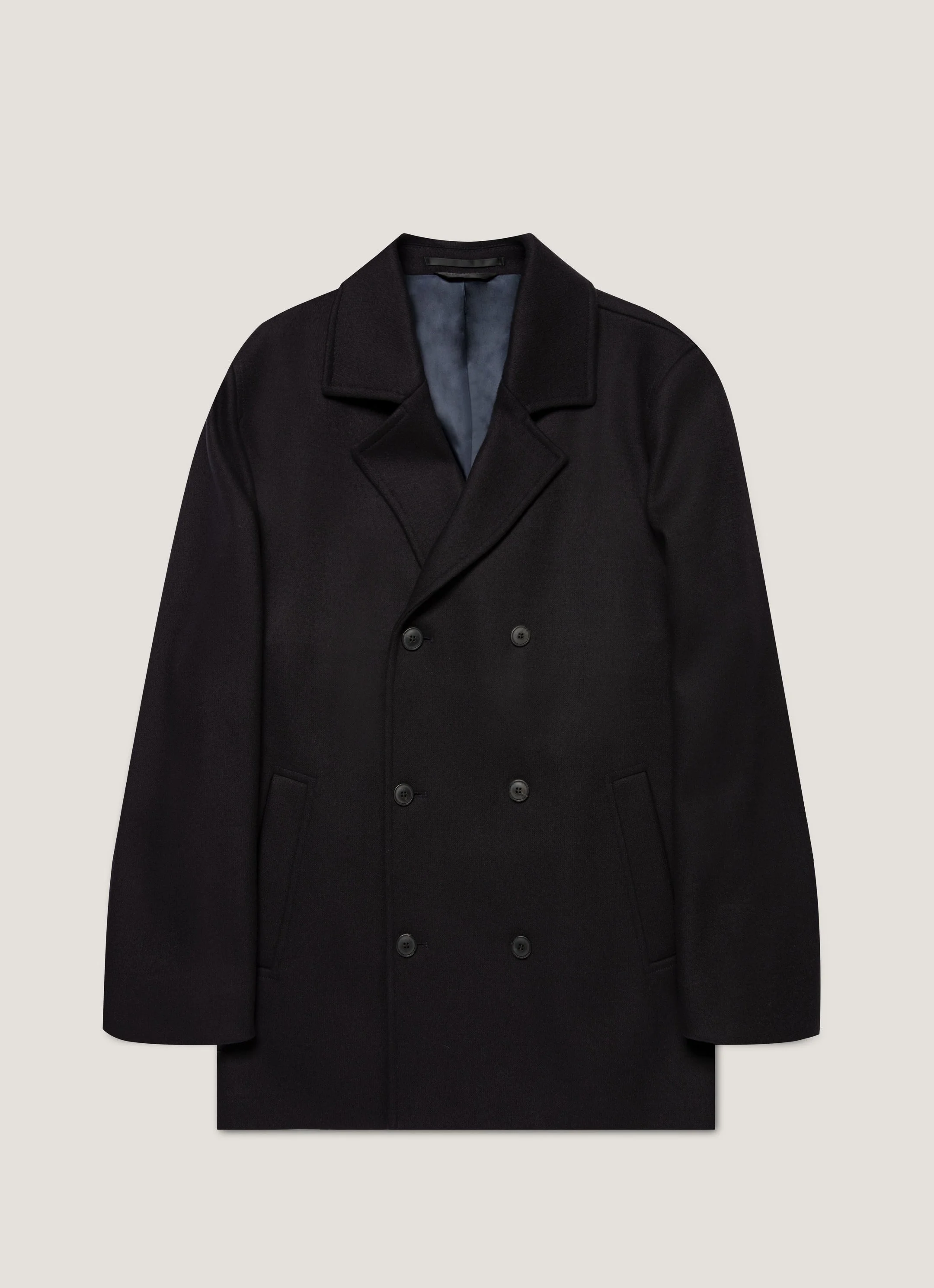 Boiled Wool Pea Coat - 1