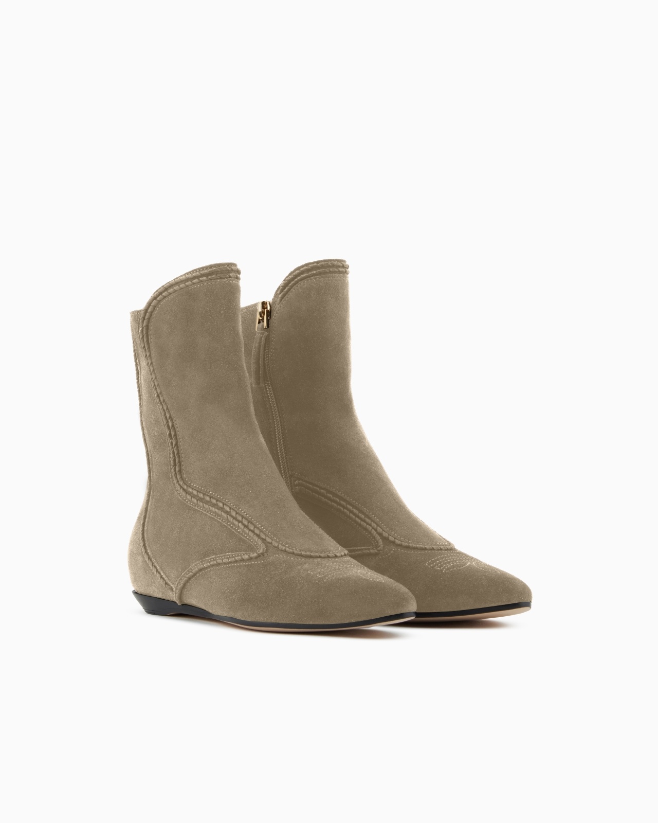 EMBROIDERED SUEDE ANKLE BOOTS - 2