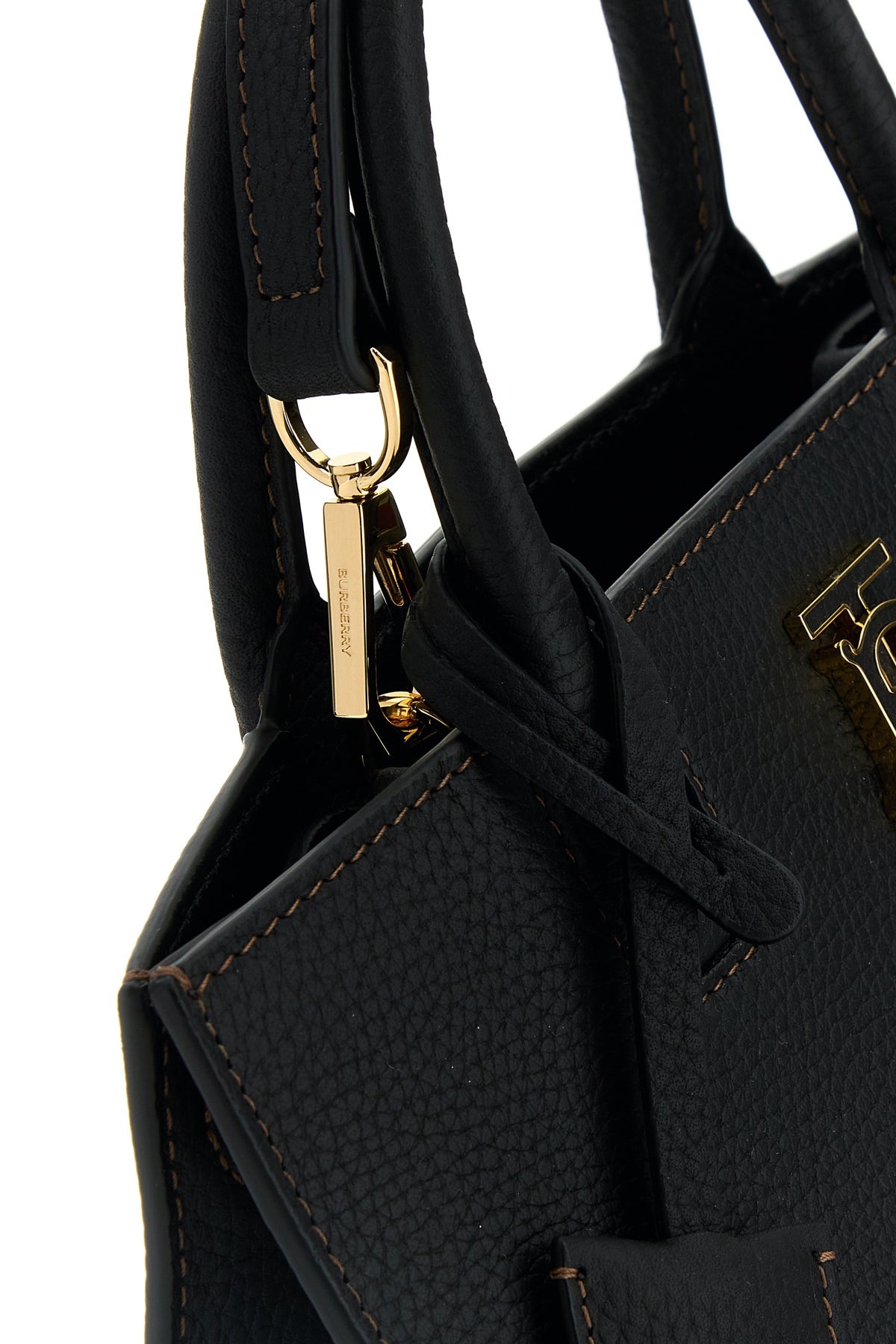 Black leather shopping bag - 4