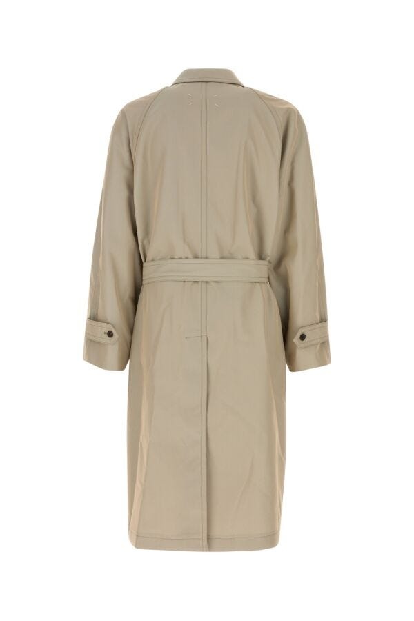 トレンチコート MAISON MARGIELA CHARCOAL COTTON BLEND TRENCH COAT Maison Margiela Maison Margiela Men Charcoal Cotton Blend